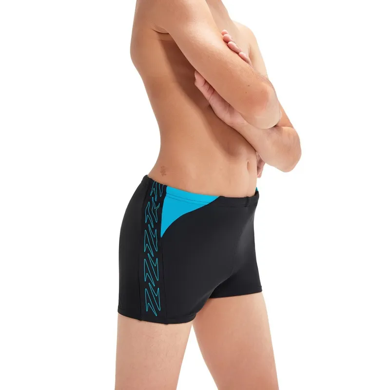 Speedo Boys Hyper Boom Splice Aquashort Black/Bolt-1